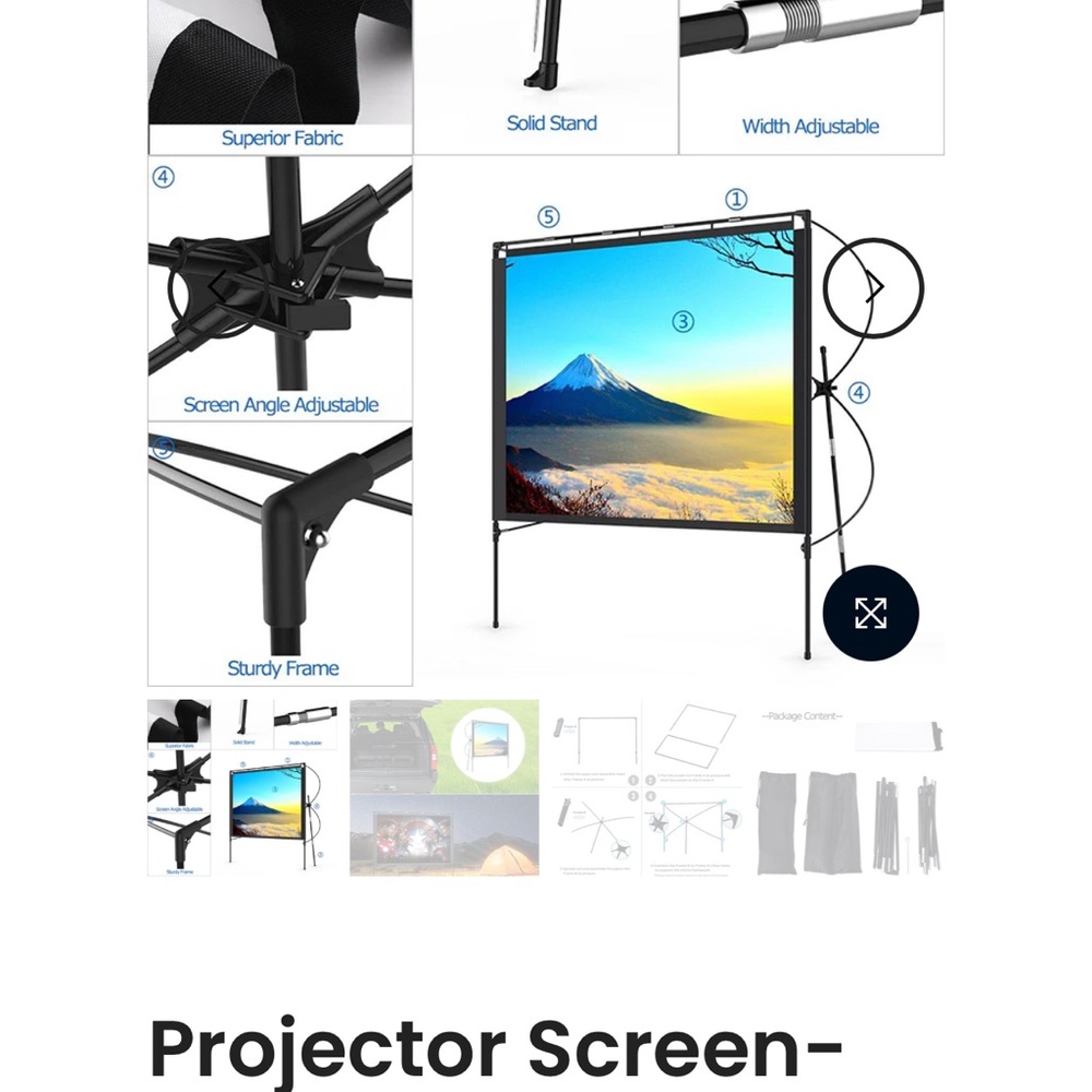 80" Projector Screen by Vamvo